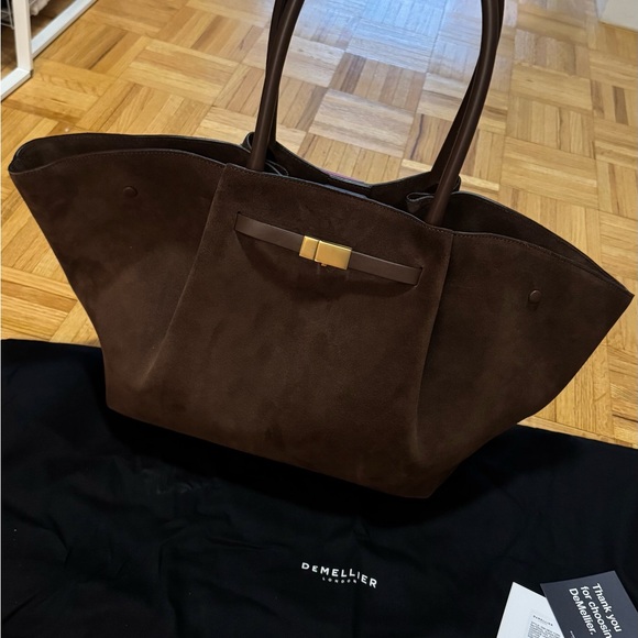 DeMellier Handbags - DeMellier Dark Brown Suede Tote
